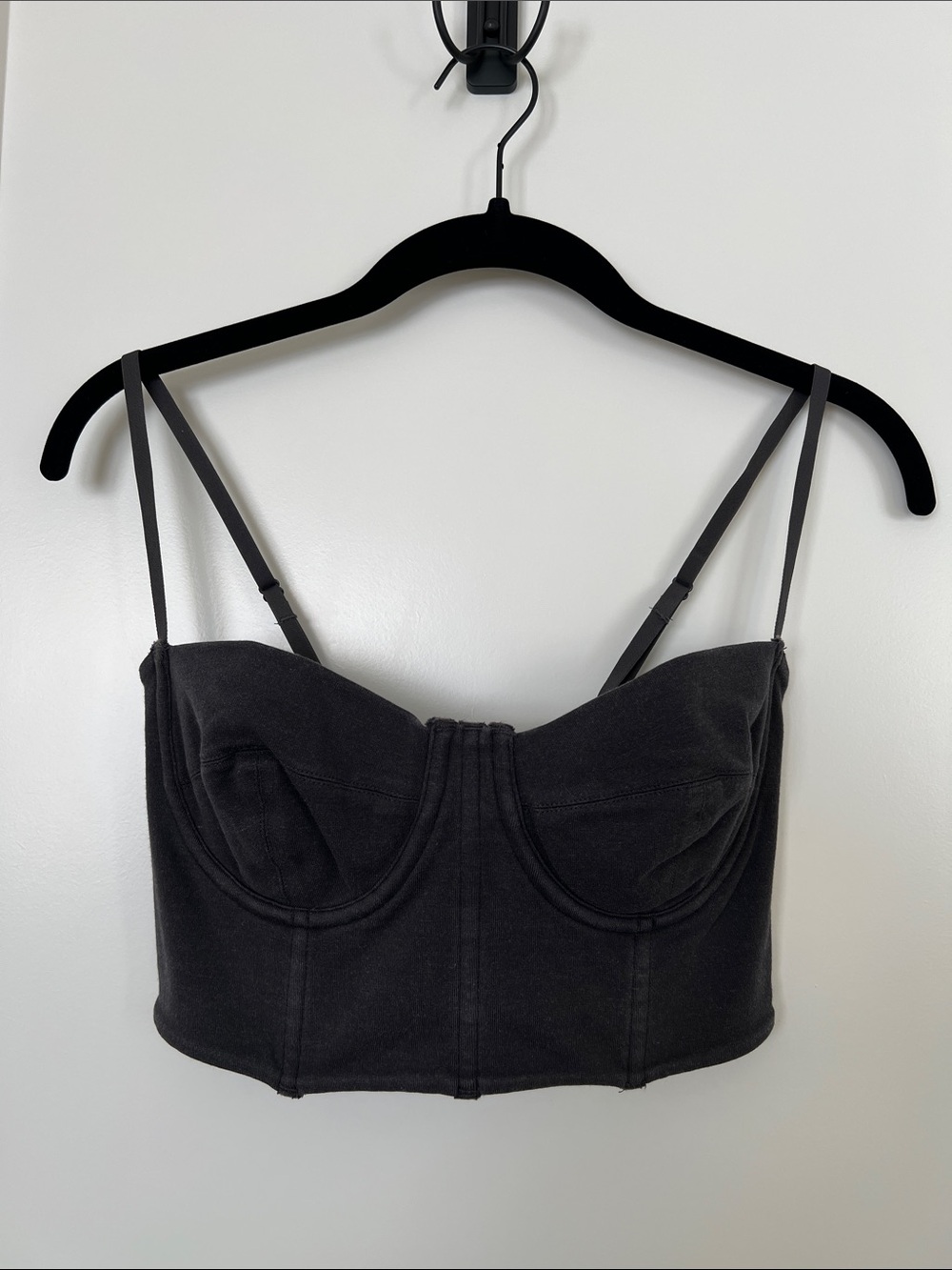 SKIMS Black Bustier Crop Top - Women Intimates & Sleepwear